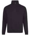 JH046 Zip Neck Sweatshirt Jet Black colour image